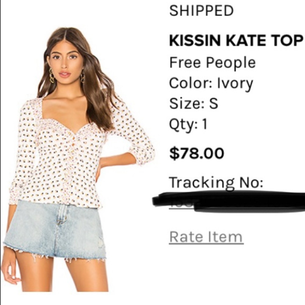 Free people floral ‘Kissin Kate Top’ size Small